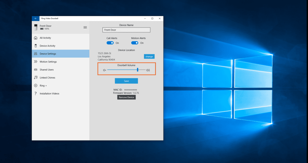 This pic shows window application